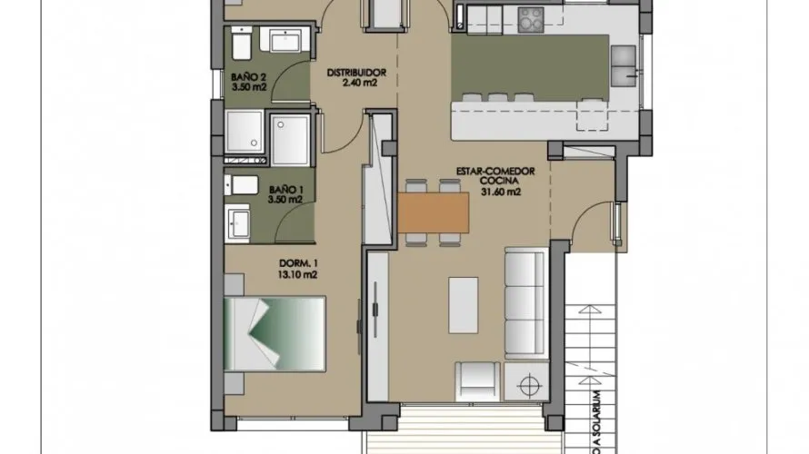 Bungalow de 3 dormitorios en San Miguel de Salinas, España No. 31869 № 1